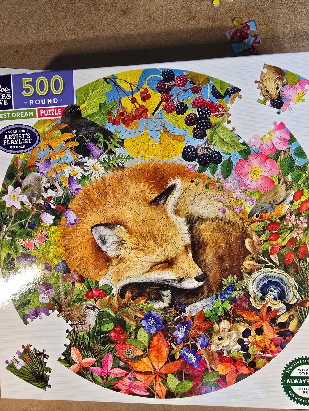 500 pieces round puzzle